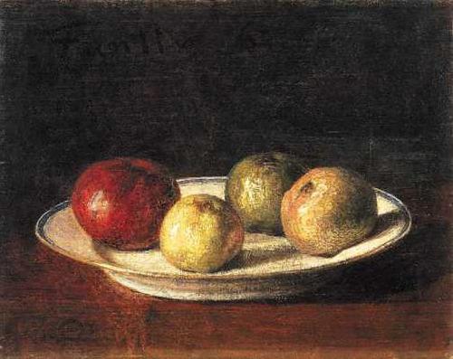 Henri Fantin-Latour A plate of apples oil painting picture